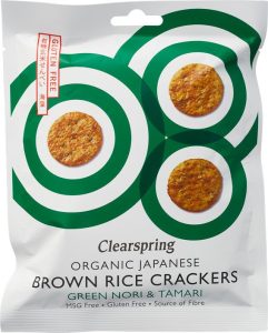 Crackers Japonezi din Orez Brun cu Nori și Tamari ECO, 40g